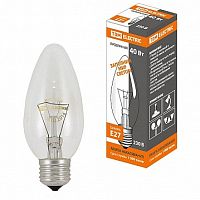 Лампа накаливания Свеча прозрачная 40 Вт-230 В-Е27 |  код. SQ0332-0010 |  TDM